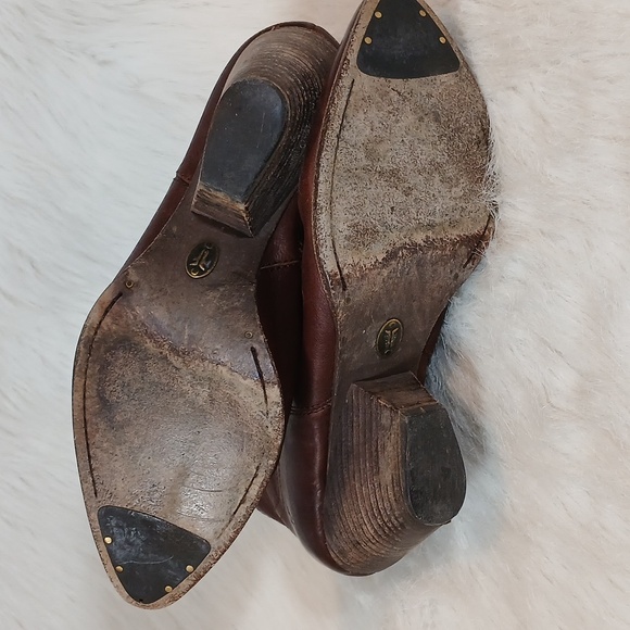 Frye Rich Brown Leather Ankle Booties Women's Sz 8.5 - Picture 8 of 12